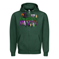 Sports Green Halloween Party Zipper Hoodie - texasbilliewilder