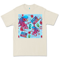 Summer And Octopus Seamless Pattern Premium Tee | Teevron