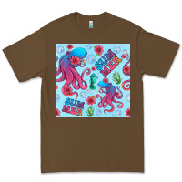 Cacao summer and octopus seamless pattern Premium Tee - BundleAndBundleShop
