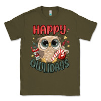 Army Green happy owlidays Classic Tee - MaliasSmallBusiness
