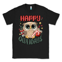 Black happy owlidays Classic Tee - MaliasSmallBusiness