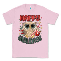 Bubblegum Pink happy owlidays Classic Tee - MaliasSmallBusiness