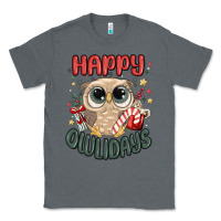 Charcoal Heather happy owlidays Classic Tee - MaliasSmallBusiness
