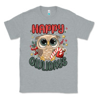Heather Grey happy owlidays Classic Tee - MaliasSmallBusiness