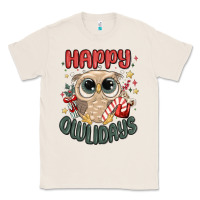 Natural happy owlidays Classic Tee - MaliasSmallBusiness
