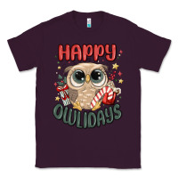 Plum happy owlidays Classic Tee - MaliasSmallBusiness