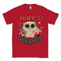 Red happy owlidays Classic Tee - MaliasSmallBusiness