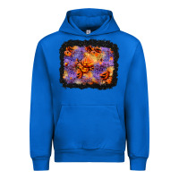 Cobalt halloween pumpkin and leopard background Urban Hoodie - BundleAndBundleShop