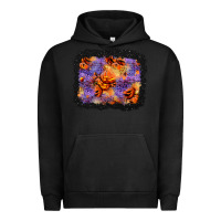 Pigment Black halloween pumpkin and leopard background Urban Hoodie - BundleAndBundleShop