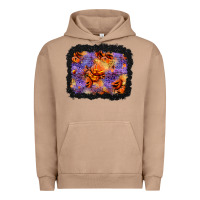 Pigment Burro halloween pumpkin and leopard background Urban Hoodie - BundleAndBundleShop