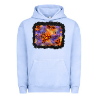 Pigment Grape Ice halloween pumpkin and leopard background Urban Hoodie - BundleAndBundleShop