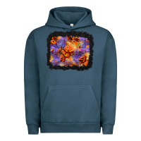 Pigment Midnight Navy halloween pumpkin and leopard background Urban Hoodie - BundleAndBundleShop