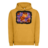Halloween Pumpkin And Leopard Background Urban Hoodie | Teevron