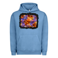Pigment Pebble Blue halloween pumpkin and leopard background Urban Hoodie - BundleAndBundleShop