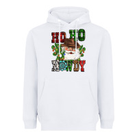White ho ho howdy santa Heavyweight Hoodie - CowGirlArtShop