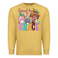 Antique Gold Saved by his grace Easter Day Premium Sweatshirt - HowdyJamesFarm