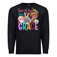Black Saved by his grace Easter Day Premium Sweatshirt - HowdyJamesFarm