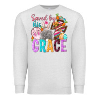 Oatmeal Heather Saved by his grace Easter Day Premium Sweatshirt - HowdyJamesFarm
