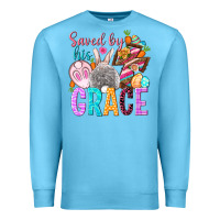 Ocean Blue Saved by his grace Easter Day Premium Sweatshirt - HowdyJamesFarm
