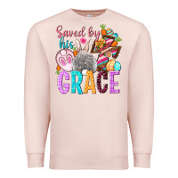 Pale Pink Saved by his grace Easter Day Premium Sweatshirt - HowdyJamesFarm