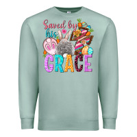 Seafoam Saved by his grace Easter Day Premium Sweatshirt - HowdyJamesFarm