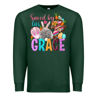 Sports Green Saved by his grace Easter Day Premium Sweatshirt - HowdyJamesFarm