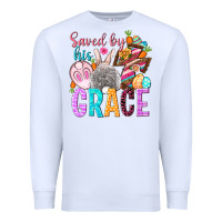 White Saved by his grace Easter Day Premium Sweatshirt - HowdyJamesFarm