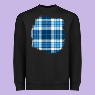 Winter Tartan Patch Heavyweight Sweatshirt Designed By Bundleandbundleshop