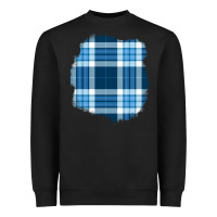 Black Winter Tartan Patch Heavyweight Sweatshirt - BundleAndBundleShop