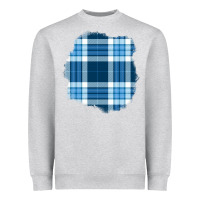 Heather Grey Winter Tartan Patch Heavyweight Sweatshirt - BundleAndBundleShop