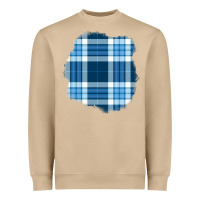 Mushroom Winter Tartan Patch Heavyweight Sweatshirt - BundleAndBundleShop