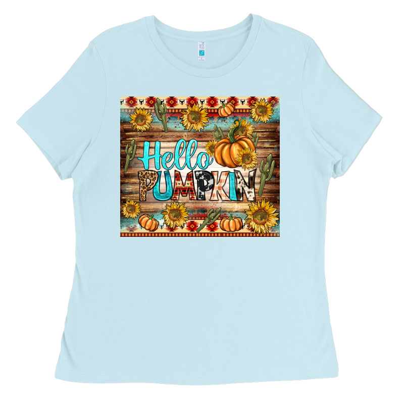 Hello Pumpkin Tumbler Ladies Tee by BundleAndBundleShop | Teevron