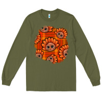 Army Green Thanksgiving Turkey With Tartan Patch Long Sleeve Tee - BundleAndBundleShop