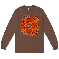 Chestnut Thanksgiving Turkey With Tartan Patch Long Sleeve Tee - BundleAndBundleShop