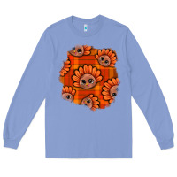 Colony Blue Thanksgiving Turkey With Tartan Patch Long Sleeve Tee - BundleAndBundleShop