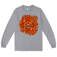 Heather Grey Thanksgiving Turkey With Tartan Patch Long Sleeve Tee - BundleAndBundleShop