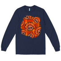 Navy Thanksgiving Turkey With Tartan Patch Long Sleeve Tee - BundleAndBundleShop