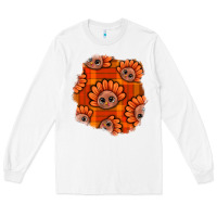 White Thanksgiving Turkey With Tartan Patch Long Sleeve Tee - BundleAndBundleShop