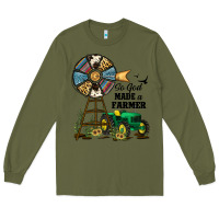 Army Green So God Made a Farmer Long Sleeve Tee - JahusDesignShop
