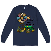 Navy So God Made a Farmer Long Sleeve Tee - JahusDesignShop