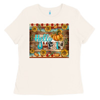 Bone hello pumpkin tumbler Ladies Tee - BundleAndBundleShop