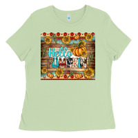 Matcha hello pumpkin tumbler Ladies Tee - BundleAndBundleShop