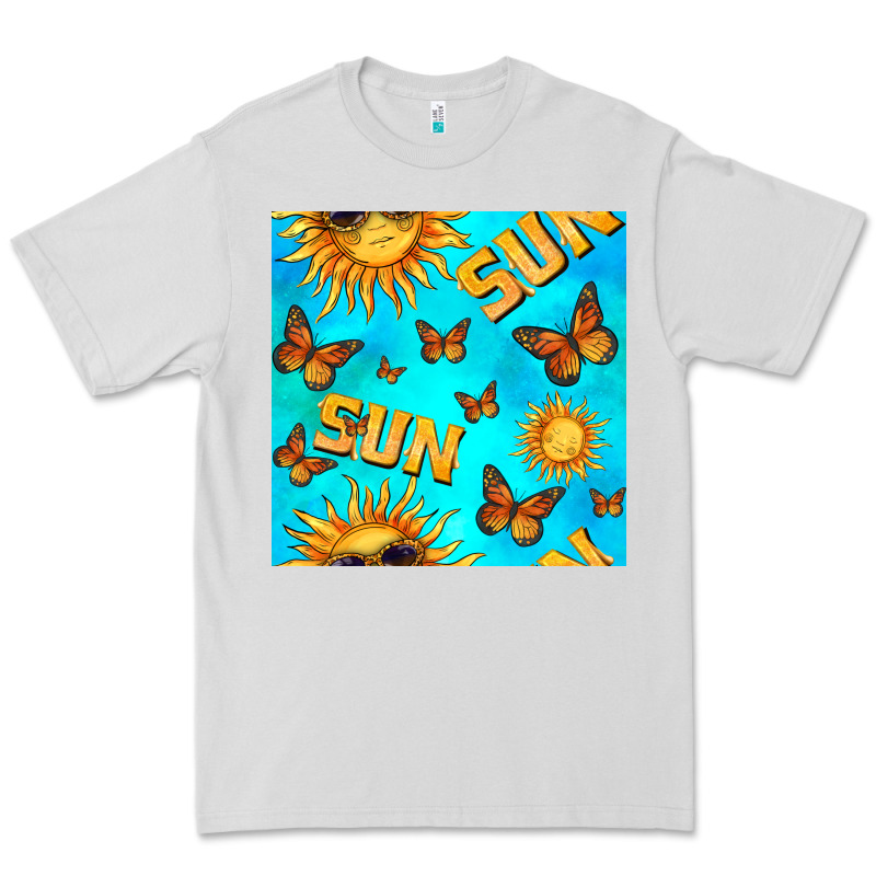 Sun With Butterfly Seamless Pattern Premium Tee by BundleAndBundleShop | Teevron