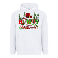 White howdy christmas cowboy hat Heavyweight Hoodie - CowGirlArtShop