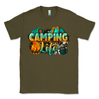 Army Green camping life Classic Tee - NancyCooperArtShop