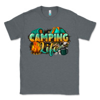 Charcoal Heather camping life Classic Tee - NancyCooperArtShop
