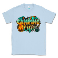 Dusty Blue camping life Classic Tee - NancyCooperArtShop