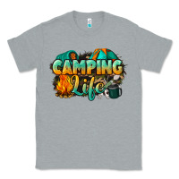 Heather Grey camping life Classic Tee - NancyCooperArtShop