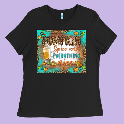 Pumpkin Spice And Everything Nice Ladies Tee Designed By Bundleandbundleshop