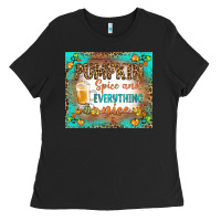 Black pumpkin spice and everything nice Ladies Tee - BundleAndBundleShop